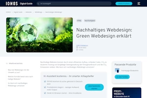 Bild von IONOS Nach­hal­ti­ges Webdesign: Green Webdesign erklärt